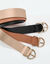 Ceinture fine double boucle (rose dore)