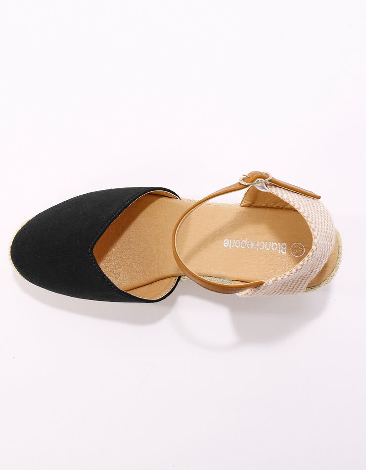 Sandales espadrilles compensées - noir (noir)