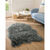 Tapis poils forme peau de bête (gris)