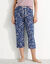 Pantacourt pyjama coton imprimé floral (marine / mauve) Pantacourt pyjama coton imprimé floral (marine / mauve)
