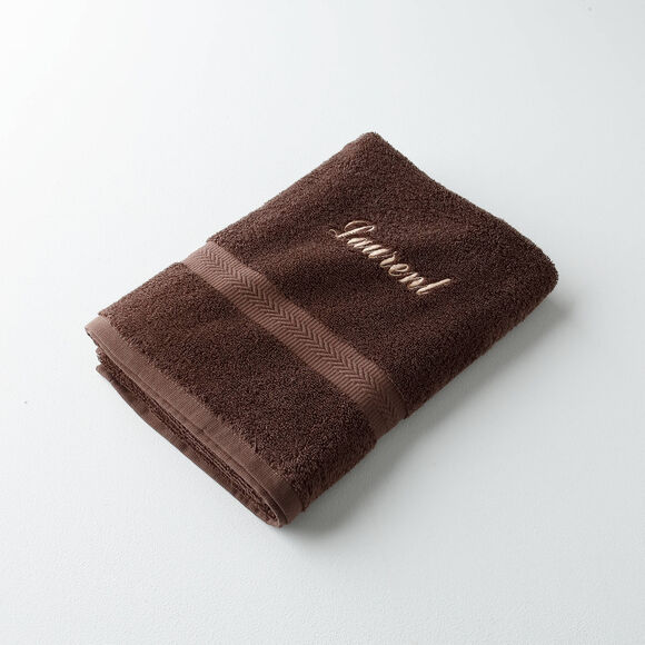 Collection serviettes de bain personnalis&eacute;es - confort moelleux 420 g/m&sup2; (chocolat)