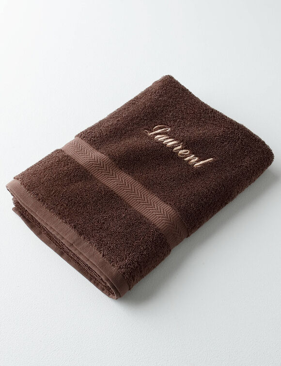 Collection serviettes de bain personnalis&eacute;es - confort moelleux 420 g/m&sup2; (chocolat)