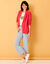 Veste blazer, boutonnage croisé (framboise)