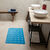 Tapis de bain motif carreaux (bleu)