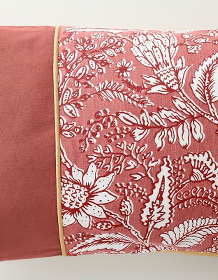 Housse de coussin rectangulaire imprimé fleurs indiennes - lot de 2 (bois de rose) Housse de coussin rectangulaire imprimé fleurs indiennes - lot de 2 (bois de rose)