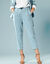 Pantalon 7/8ème fuselé, Spécial Petites (bleu ciel)