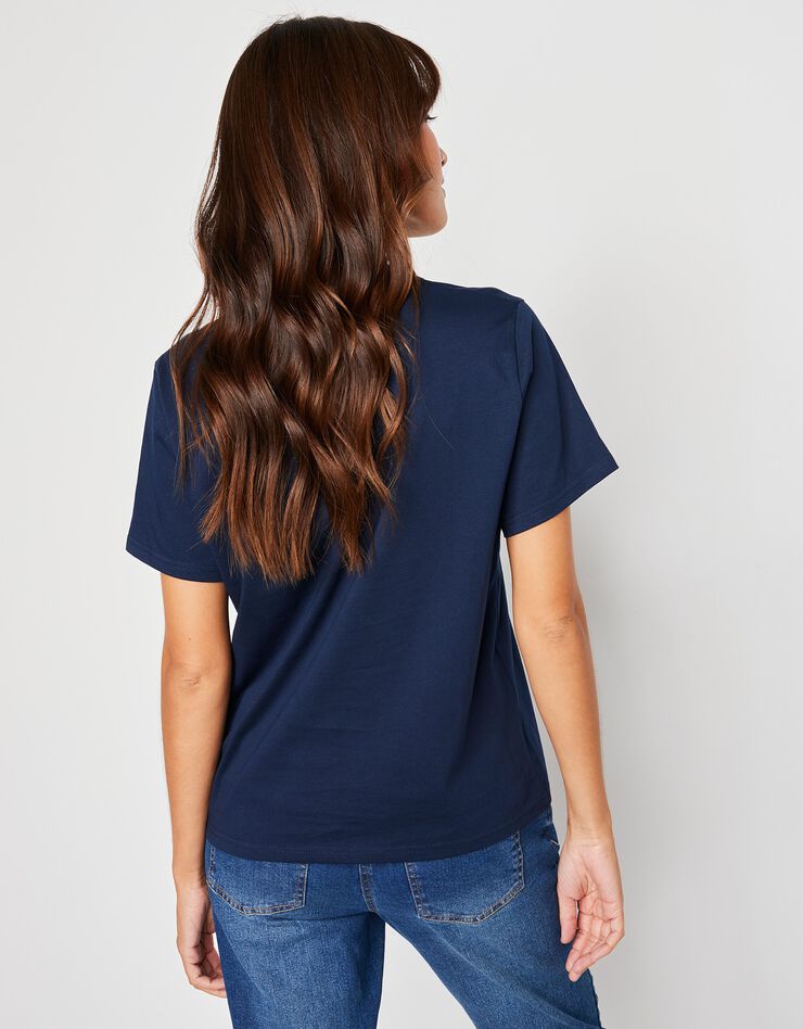 Tee-shirt "loose" en coton, uni (marine) Tee-shirt "loose" en coton, uni (marine)