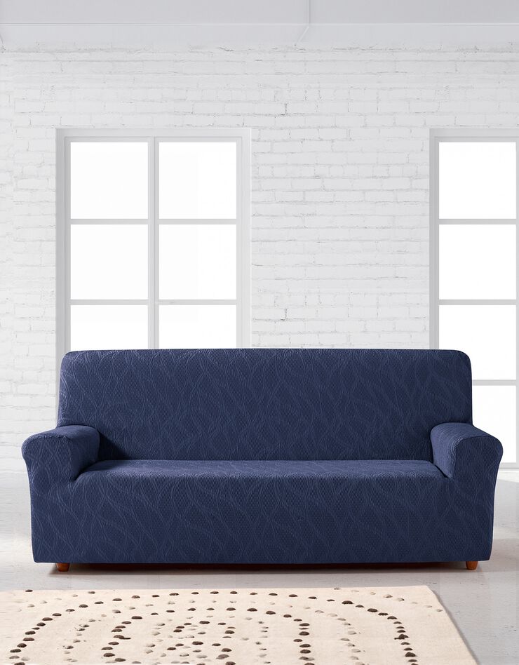 Housse fauteuil et canapé préformée "Alexia" (bleu)