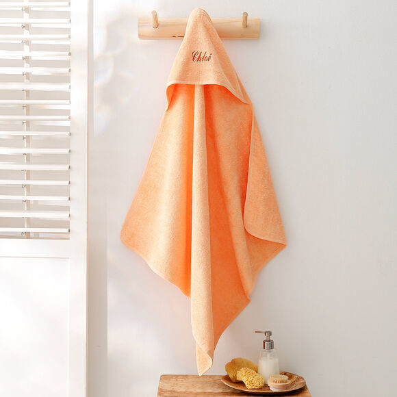 Cape de bain b&eacute;b&eacute; personnalisable (abricot)