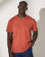 T-shirt col rond manches courtes - lot de 3 (corail + vert sauge + kaki)