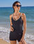 Haut de tankini uni gainant Ilaya (noir)