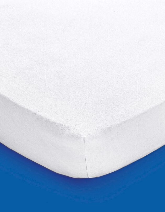 Protège-matelas enfant en molleton imperméable 200 gr/m2 (blanc)