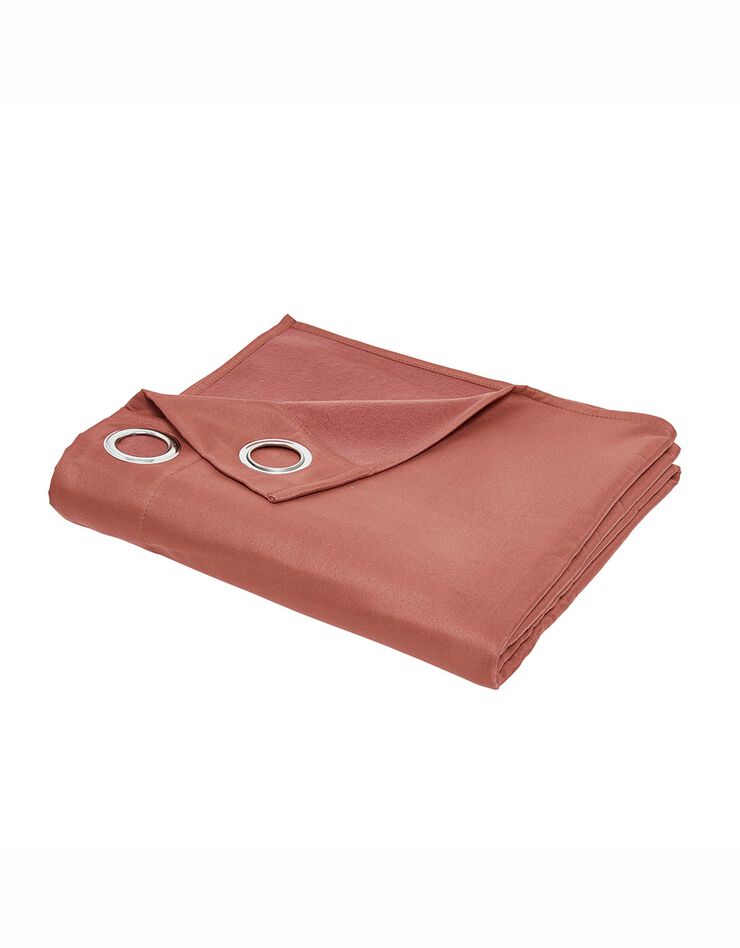 Rideau oeillets uni (terracotta)