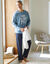 Pyjama pantalon manches longues Abdos en cours (marine / bleu)