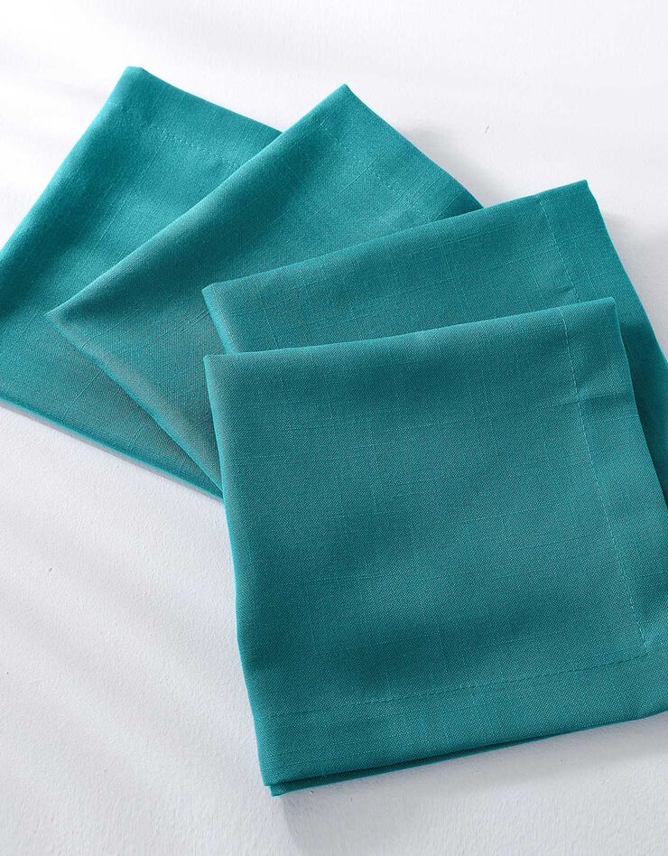 Nappe aspect lin (bleu canard)