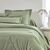 Linge de lit uni - coton bio** (vert olive)