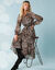 Robe chemisier spécial Petites imprimée léopard (taupe / noir)