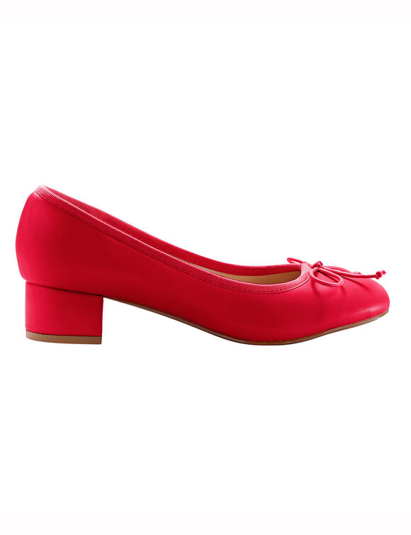Ballerines petit talon (rouge foncé)
