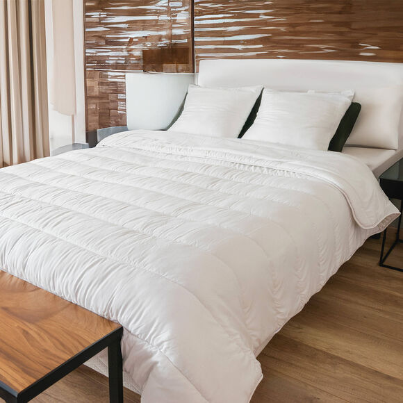 Couette lin et coton garnissage fibres recyclées 300g/m² (blanc)