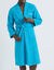 Peignoir mixte adulte uni col kimono personnalis&eacute; - &eacute;ponge bouclette 380 g/m&sup2; (turquoise)