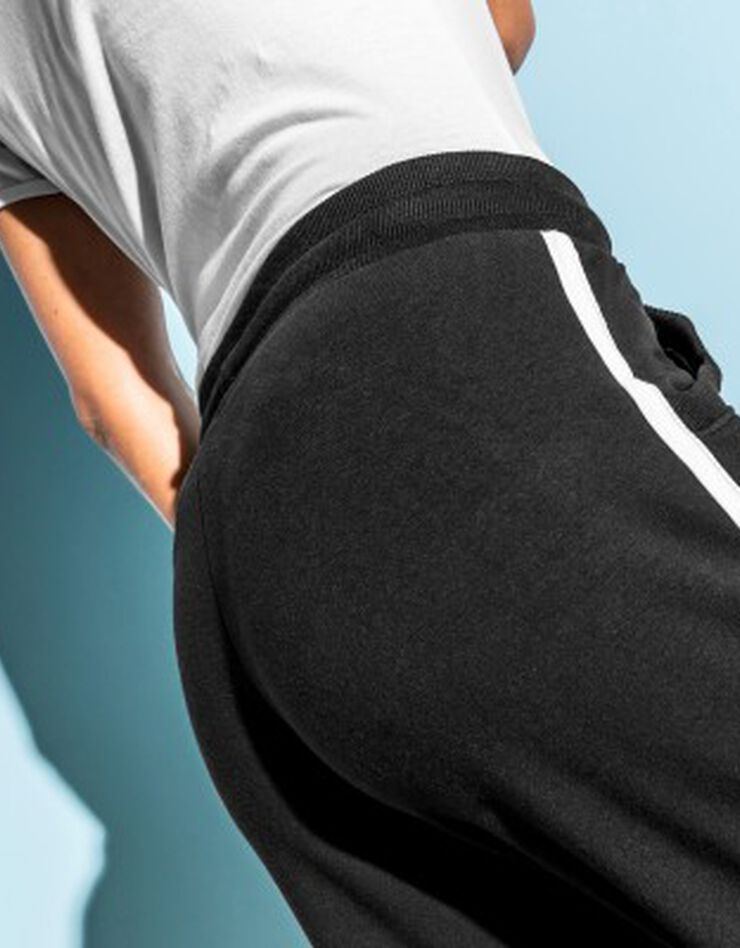 Pantacourt jogging bicolore (noir / blanc) Pantacourt jogging bicolore (noir / blanc)