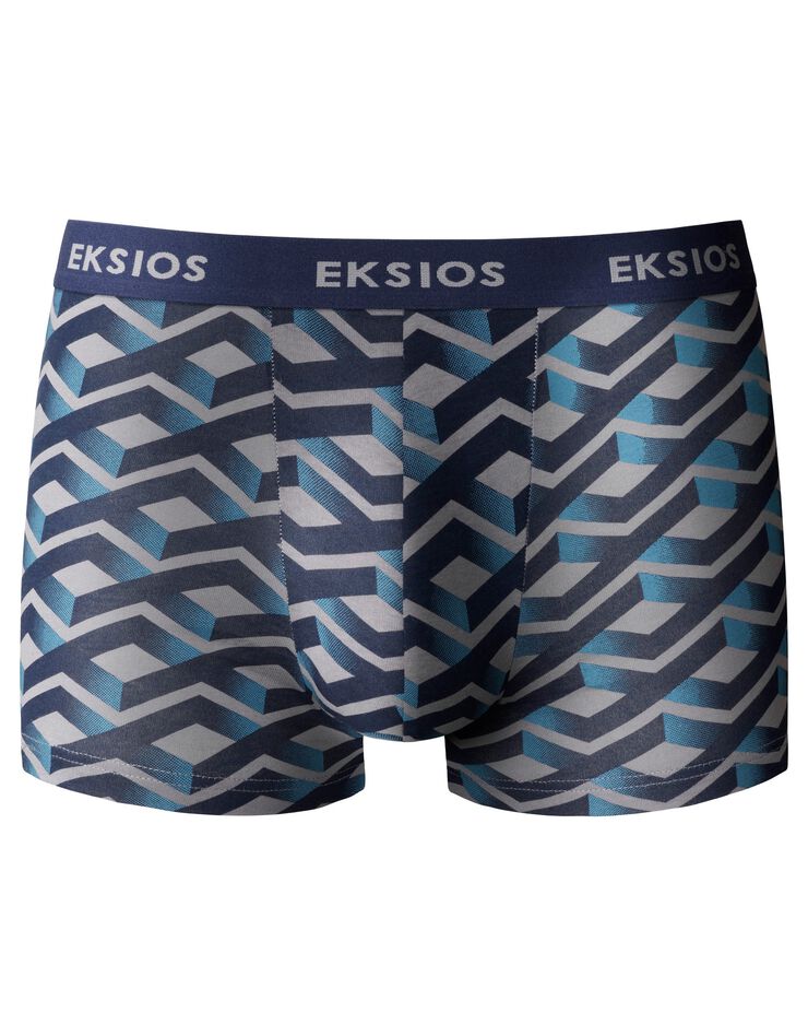 Boxer motif géométrique - lot de 3 (rouge + bleu) Boxer motif géométrique - lot de 3 (rouge + bleu)