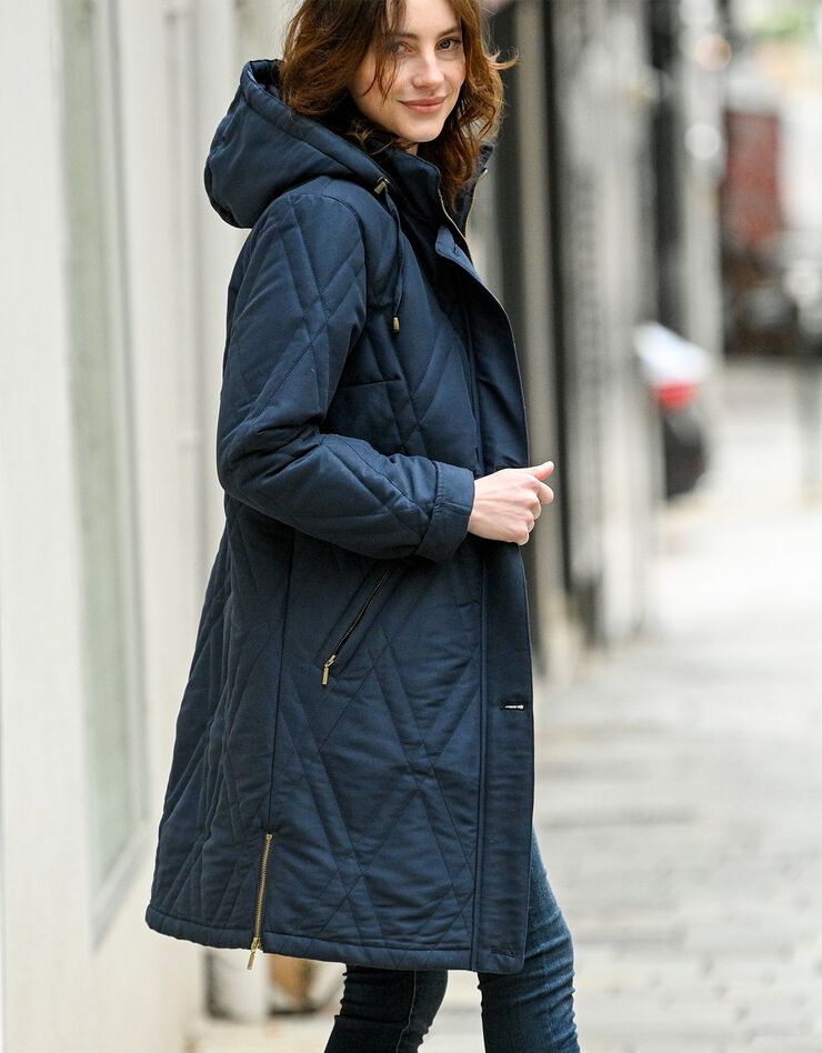 Parka matelassée microfibre (marine) Parka matelassée microfibre (marine)