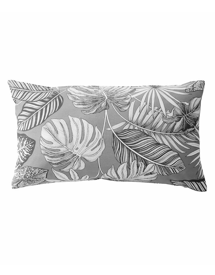 Housse de coussin imprimé tropical - lot de 2 (gris)