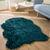 Tapis poils forme peau de b&ecirc;te (&eacute;meraude)