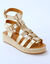 Sandales style spartiates multibrides (doré)