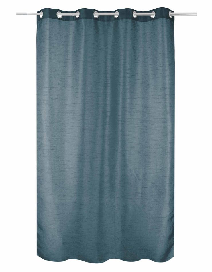 Rideau uni style shantung (bleu)