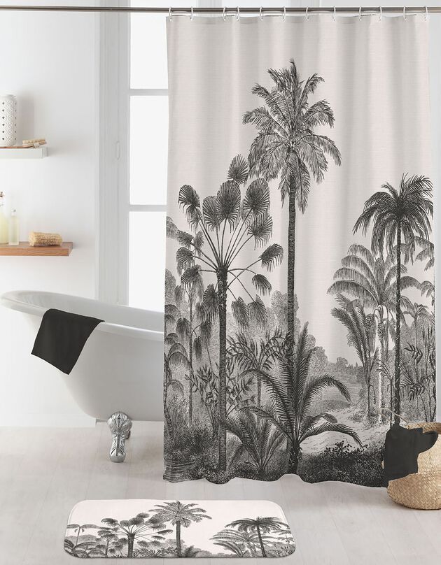 Rideau de douche imprimé cocotiers (imprimé)