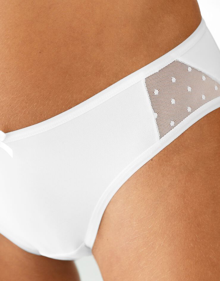 Culotte microfibre forme midi – Lot de 2 (blanc) Culotte microfibre forme midi – Lot de 2 (blanc)