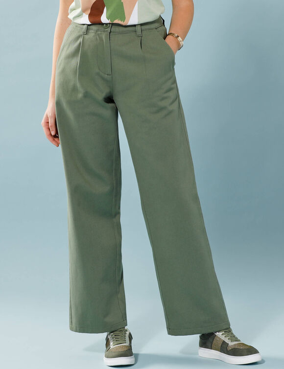 Pantalon Spécial Petites, coupe large (vert tilleul)