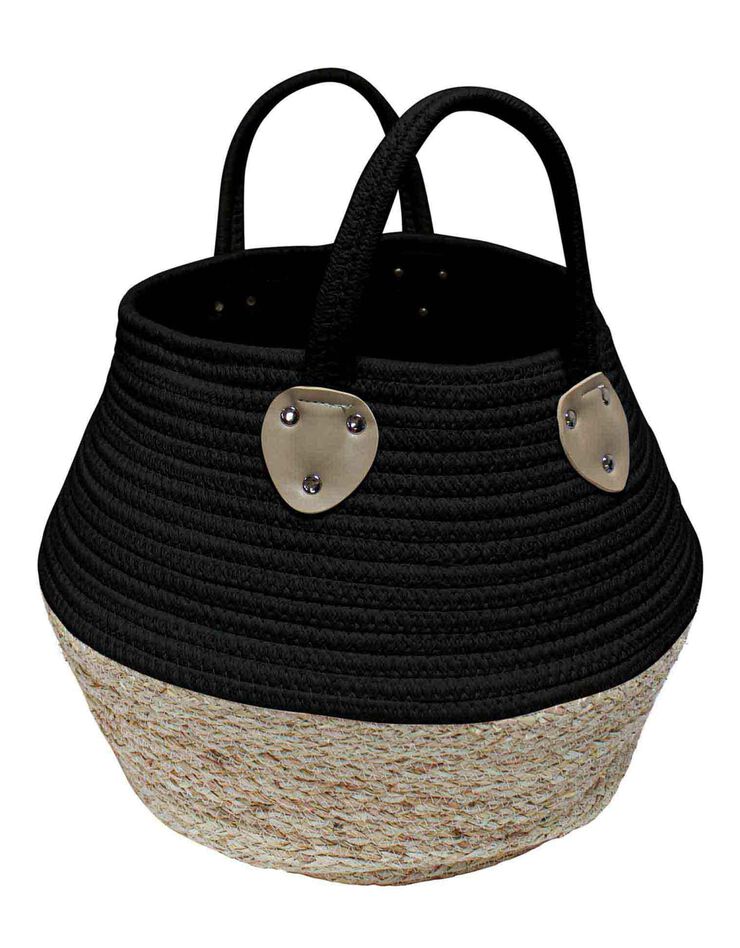 Panier de rangement déco Osinella noir (noir) Panier de rangement déco Osinella noir (noir)