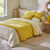 Linge de lit Constance en coton imprimé feuilles (jaune)