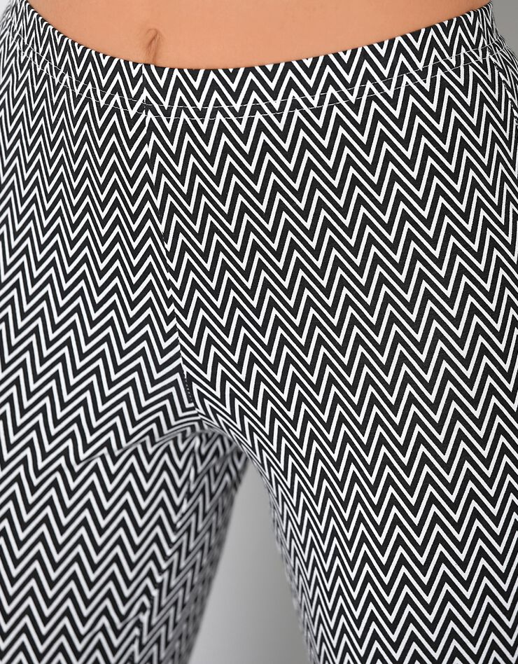 Caleçon trompette imprimé taille élastiquée (noir / blanc) Caleçon trompette imprimé taille élastiquée (noir / blanc)
