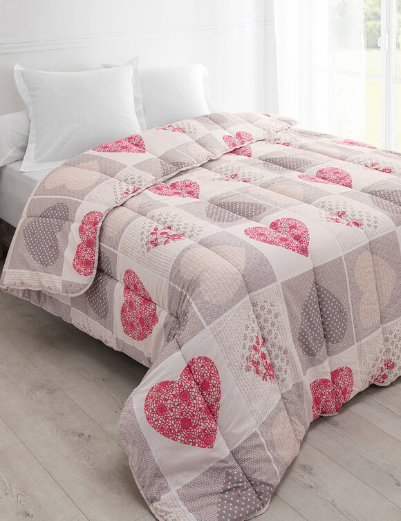 Couette coton imprim&eacute; Lovely 400 g/m&sup2; (rouge)
