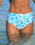 Bas de maillot de bain taille haute imprimé Linao (turquoise / écru)