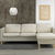 Housse gaufrée bi-extensible coussins méridienne (beige)