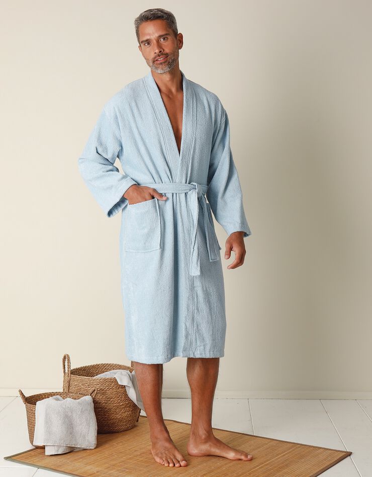 Peignoir mixte adute éponge bouclette 1er prix (bleu) Peignoir mixte adute éponge bouclette 1er prix (bleu)