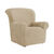 Housse gaufrée bi-extensible canapé fauteuil accoudoirs (taupe)