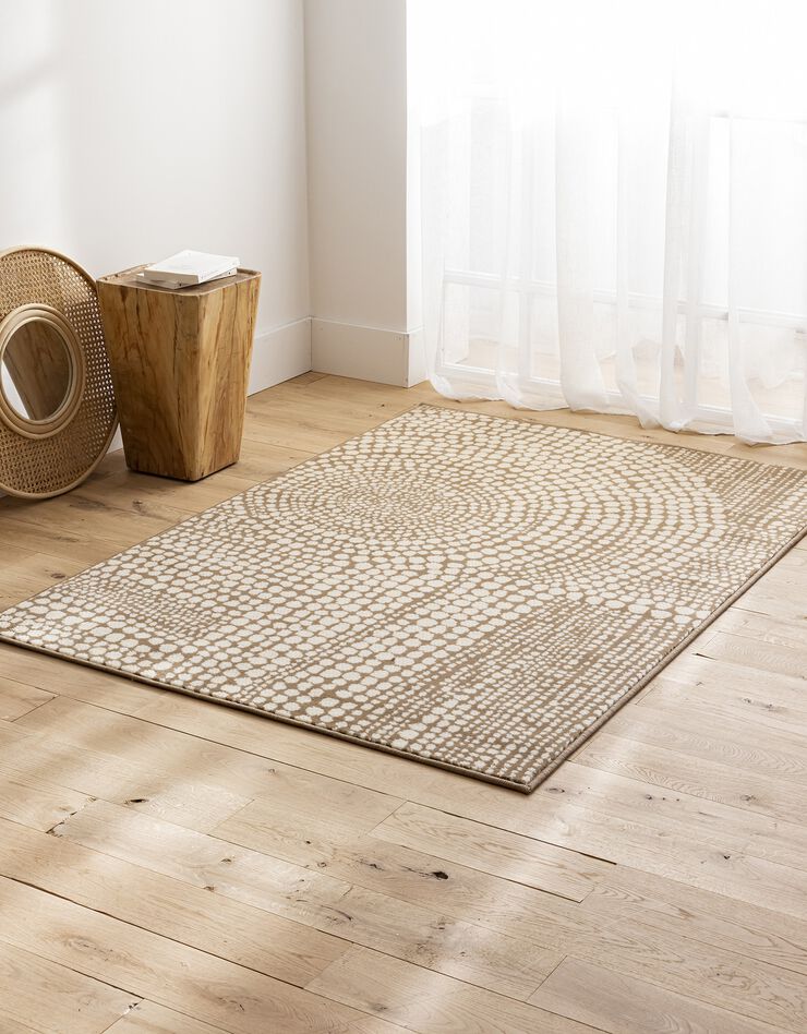 Tapis motifs pointillés (taupe)