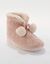 Chaussons bottillons fourrés, maille chenille (rose)
