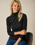 Sous-pull col roulé coton stretch uni (noir)