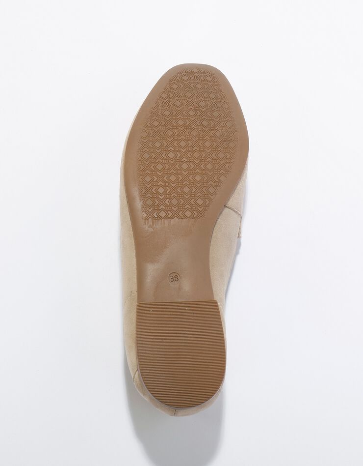 Mocassins croûte de cuir (beige)