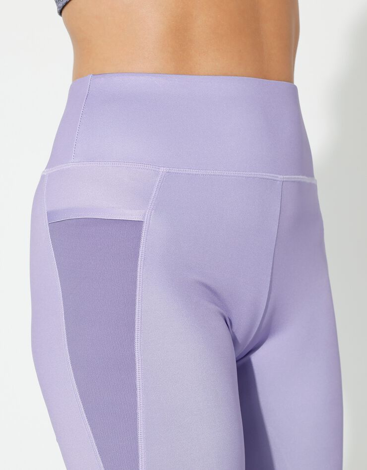 Legging taille haute avec empiècements résille (parme) Legging taille haute avec empiècements résille (parme)