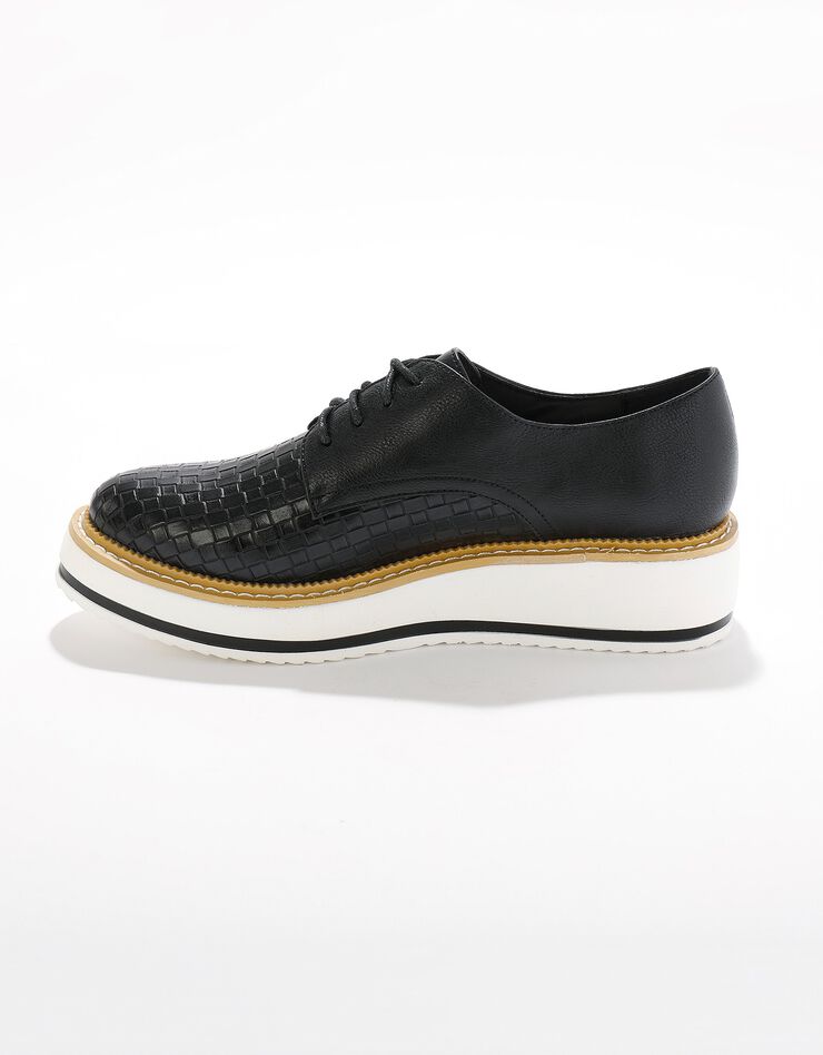 Derbies compensés effet tissé - noir (noir) Derbies compensés effet tissé - noir (noir)