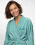 Peignoir court mixte uni col kimono, &agrave; personnaliser - &eacute;ponge bouclette 380 g/m&sup2; (vert d'eau)