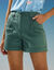 Short à revers, stretch (kaki foncé)